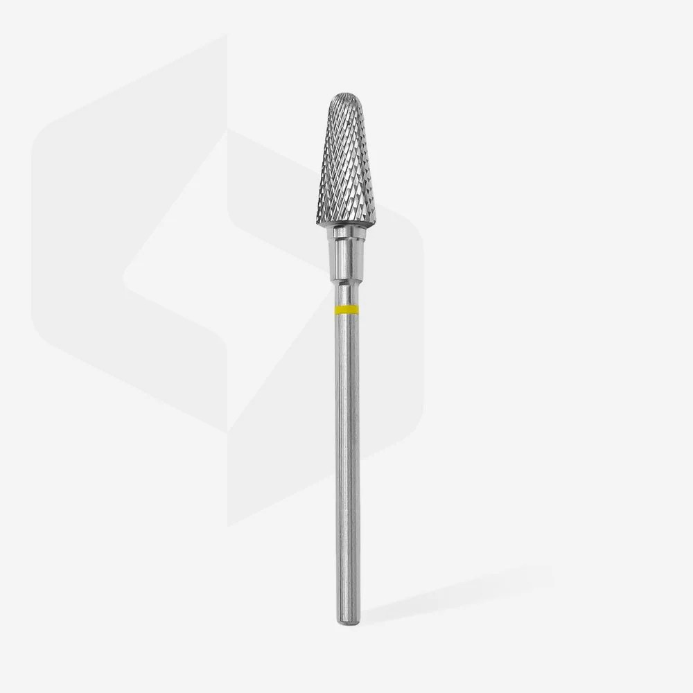 STALEKS EXPERT Hartmetallfräser „stumpfer Kegel“ gelb, Durchmesser 6 mm, Arbeitsteil 14 mm