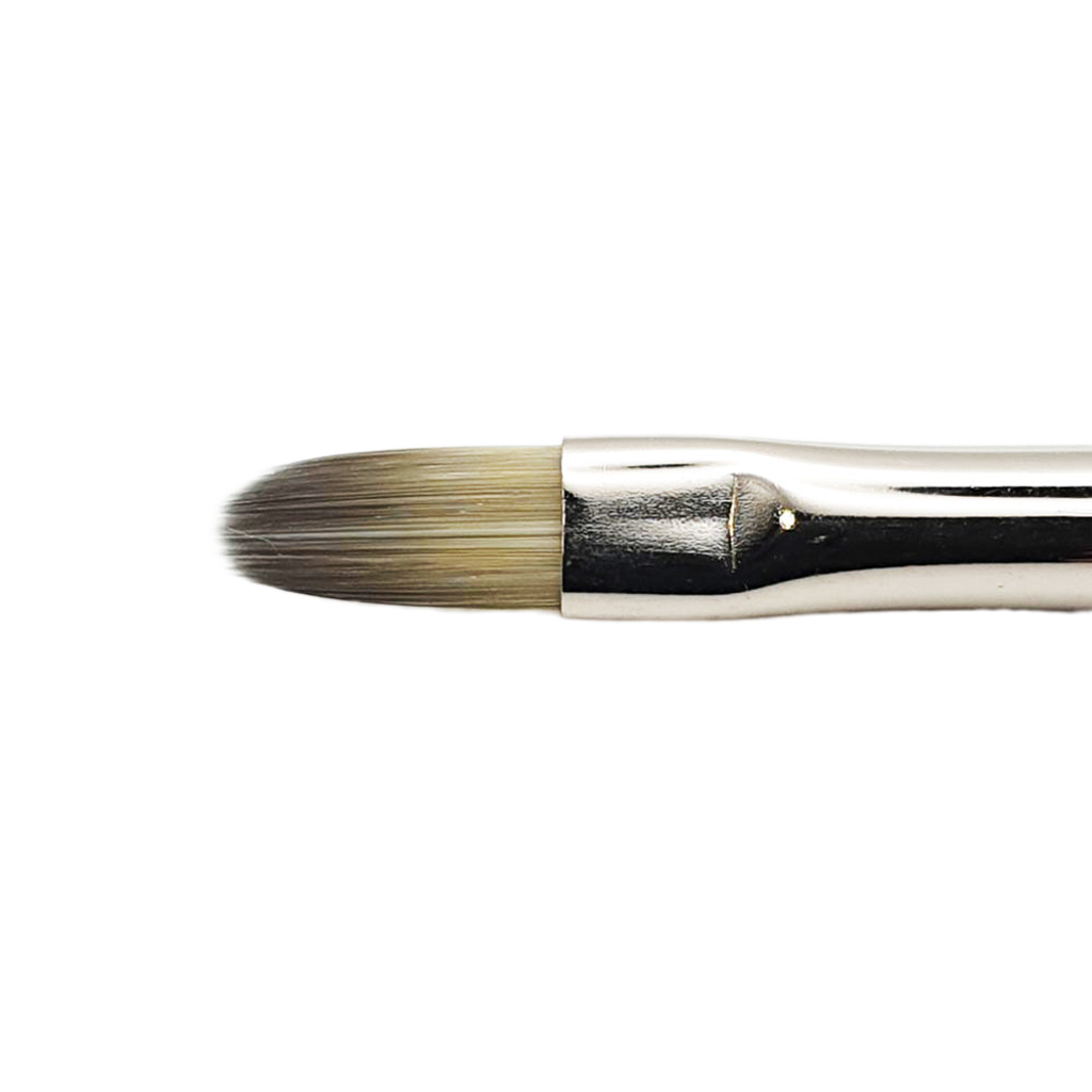 Gelpinsel Katzenzunge Oval, Synthetikhaar In Tiger Look