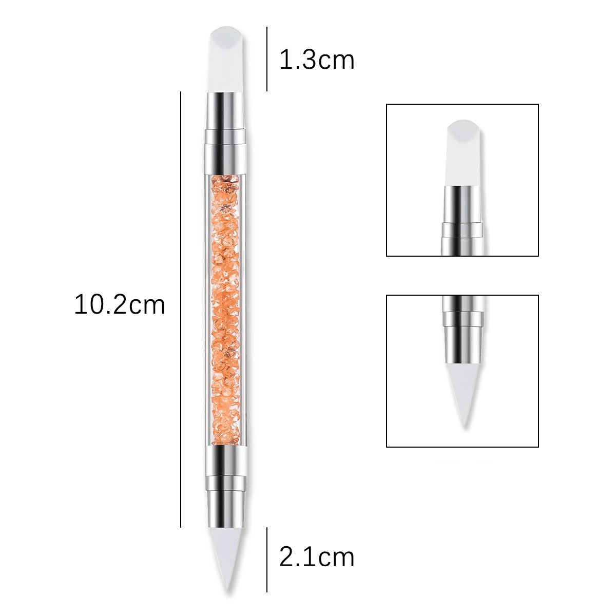 Nail Art Silikonpinsel mit Strasssteinen