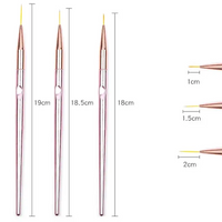 Nail Art Finleiner Rose Gold Set 3 (Brush)