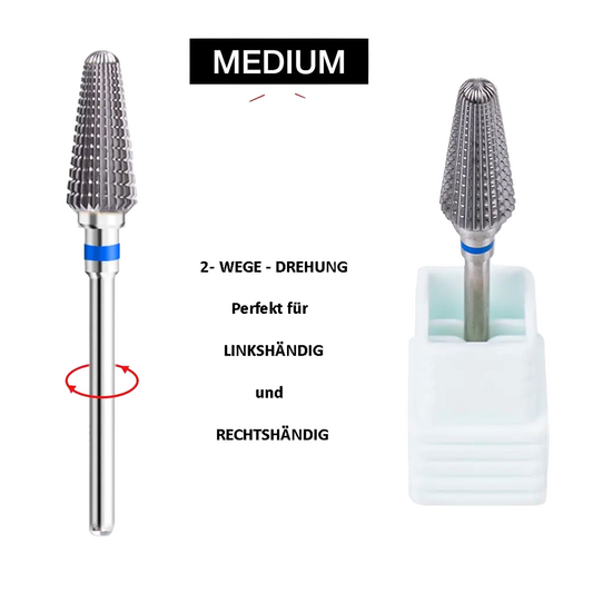 Carbide bit in cone shape - medium - left-handed