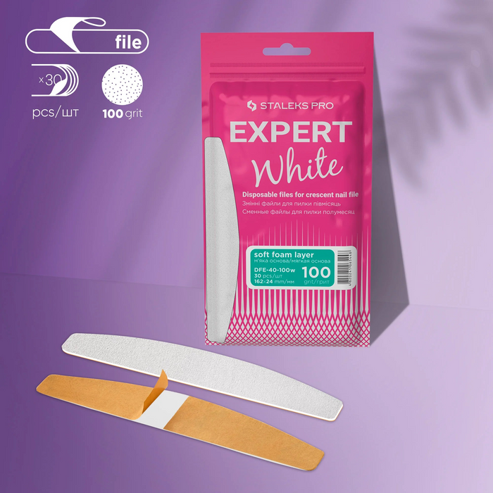 STALEKS Expert Wechselfeilen Halbmond mit softer Unterlage selbstklebend 30 Stck.