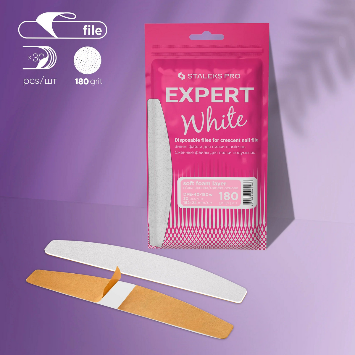 STALEKS Expert Wechselfeilen Halbmond mit softer Unterlage selbstklebend 30 Stck.