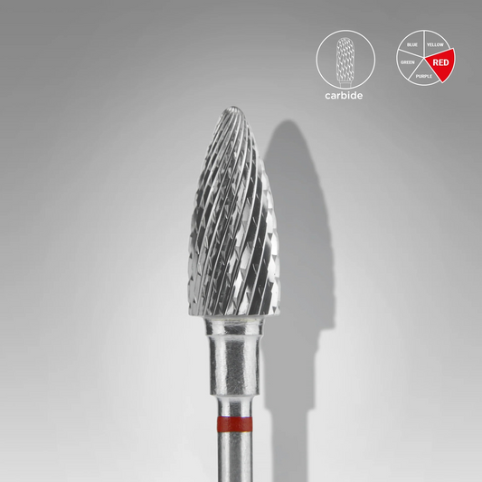 STALEKS EXPERT Roter Hartmetallfräser «Zapfen», Durchmesser 6 mm, Arbeitsteil 14 mm