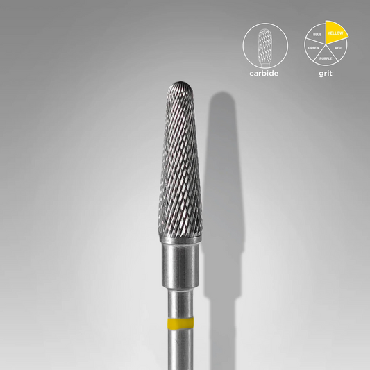 STALEKS EXPERT Hartmetallfräser "Kegel stumpf" gelb, Durchmesser 4 mm, Arbeitsteil 13 mm