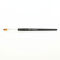 Gelpinsel Katzenzunge Oval, Synthetikhaar in marderfarbe