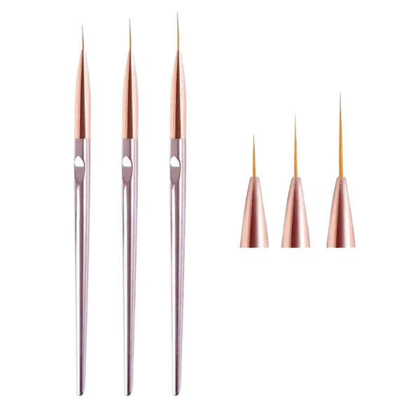 Nailart Finleiner Rose Gold Set 3 (Brush)