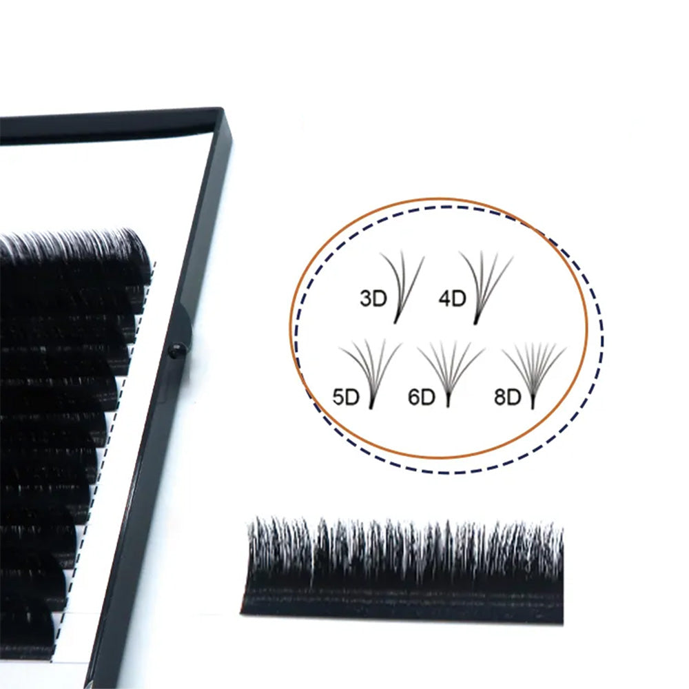 Wimpernverlängerung Volumen Technik Easy Fan Lashes -C- 0,05 Volumen Mix Box