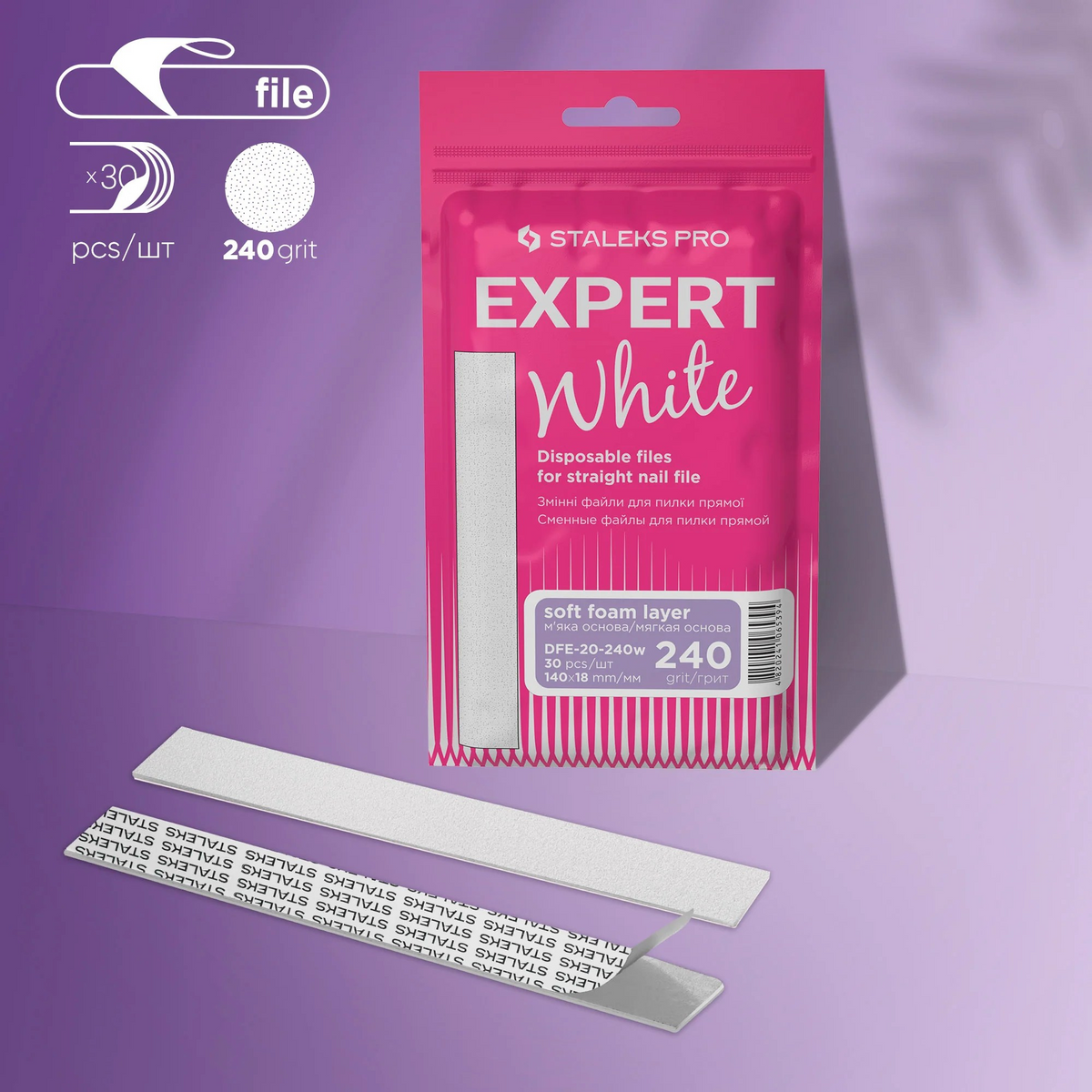 STALEKS Expert Wechselfeilen gerade mit softer Unterlage selbstklebend 30 Stck.