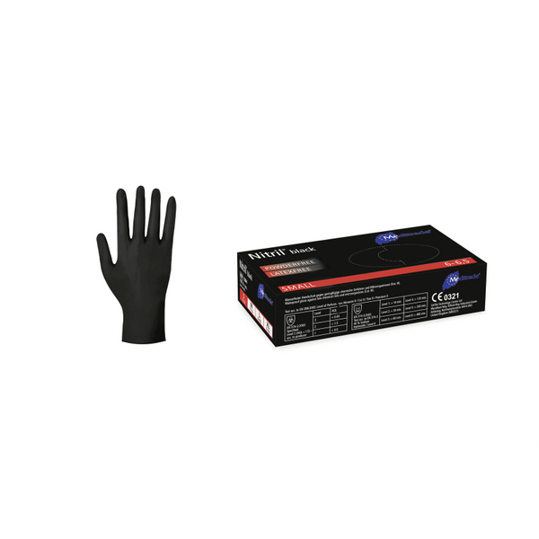 Handschuhe Nitril black, Gr. S latexfrei 1 Pack (100 Stk.)
