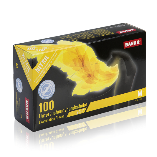 Copy of gloves nitrile black, size M latex-free 1 pack (100 pcs.)