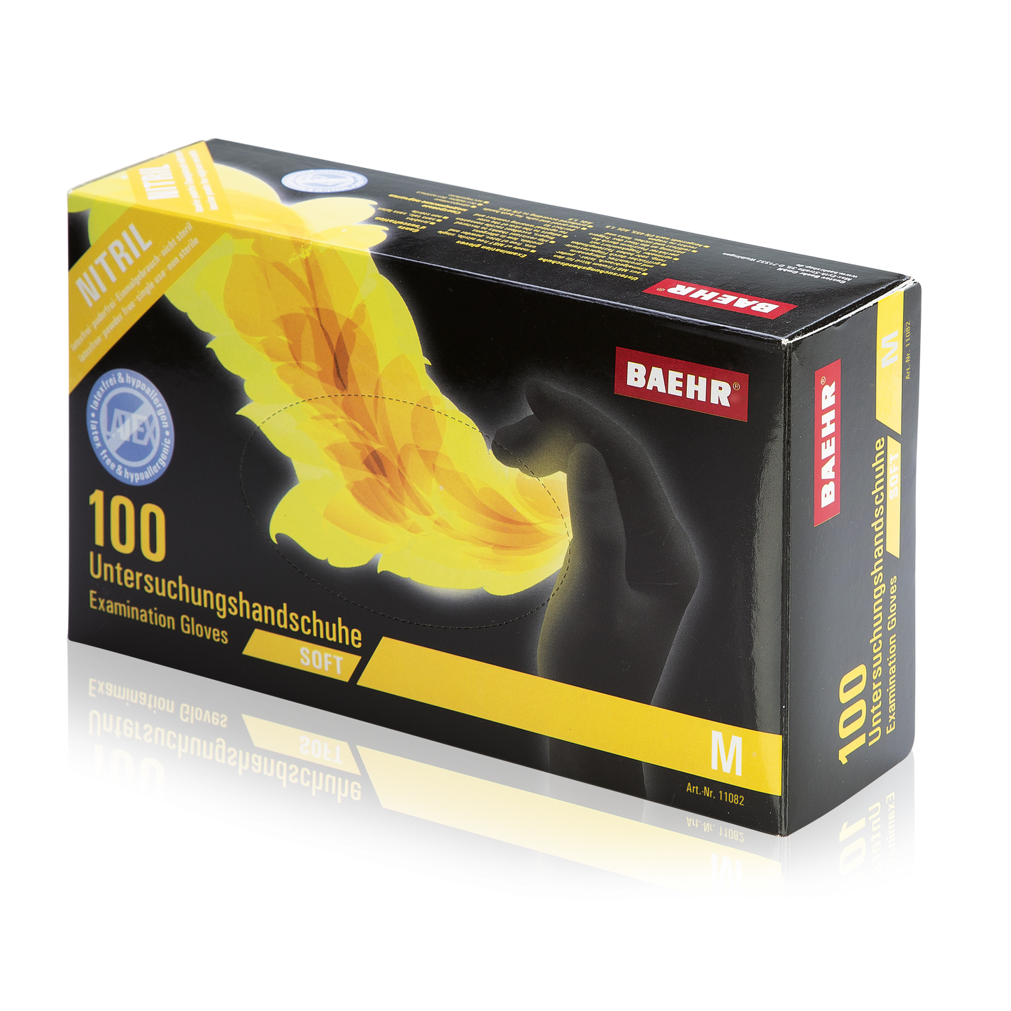 Copy of gloves nitrile black, size M latex-free 1 pack (100 pcs.)