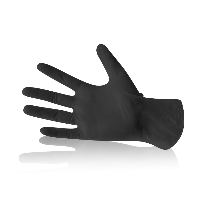 Gloves nitrile black, size S latex-free 1 pack (100 pieces)